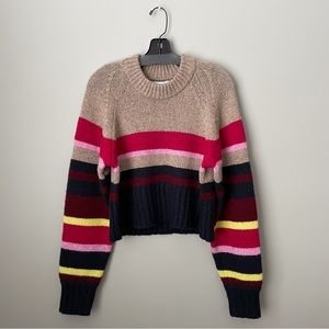 Current Elliott The Moonshine Striped Crop Sweater